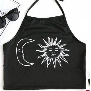 Black halter top